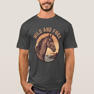Paardenliefhebbers Wild en Free Boy T-shirt