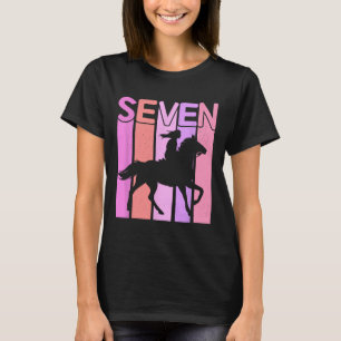 Paardenmeisje 7e verjaardag paardenrugleuning 7 ja t-shirt
