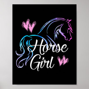 Paardenmeisje Equestrian Rider Teen Tween Kind Vro Poster