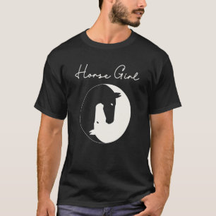 Paardenmeisje Ik hou van mijn paarden Yin & Yang S T-shirt