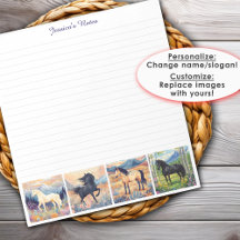 Paardenmeisje kleurrijk Uw foto's gepersonaliseerd