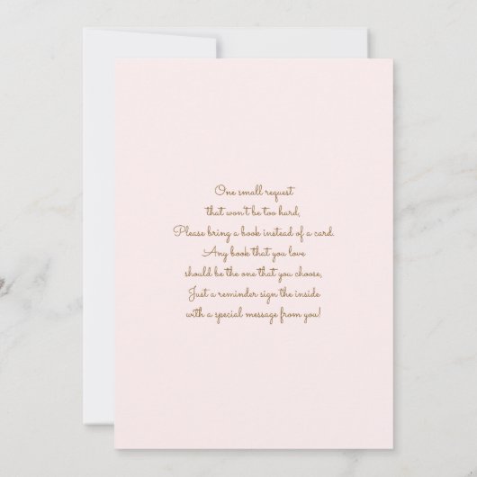 Paardenmeisje met Baby shower Kaart (Achterkant)