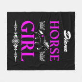 Paardenmeisje met de naam Fleece Blanket (Voorkant (Horizontaal))