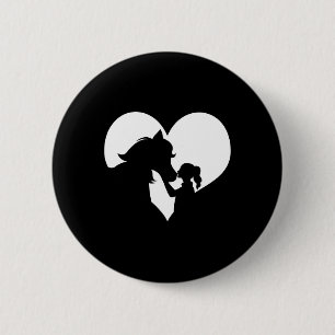 Paardenmeisje Paardenliefhebbers Paardrijden Cowgi Ronde Button 5,7 Cm