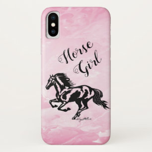Paardenmeisje, paardenschoorsteen-Hoesje iPhone-ta iPhone X Hoesje