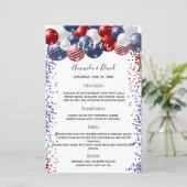 Paardenmenu rood-witte ballonnen (Staand voorkant)