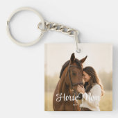 Paardenmoeder moderne script foto sleutelhanger (Voorkant)