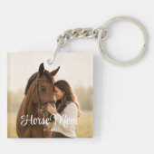 Paardenmoeder moderne script foto sleutelhanger (Achterkant)
