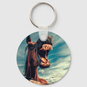 Paardenmond Teth Neigh Wild Horse Animal Sleutelhanger