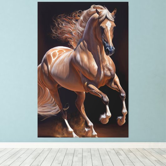 Paardenolie van Lusitano Canvas Afdruk (Insitu (Houten vloer))
