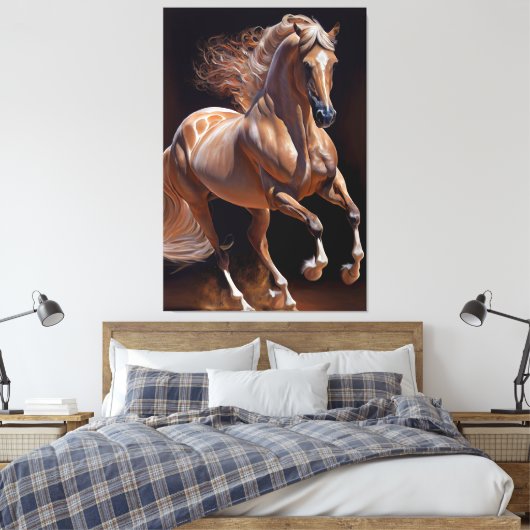 Paardenolie van Lusitano Canvas Afdruk (Insitu (Slaapkamer))