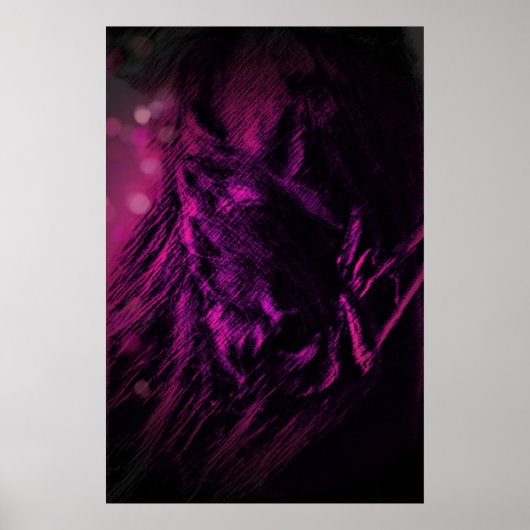 PaardenOnPurple - Poster (Voorkant)