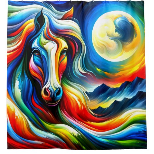 Paardenontwerp Douchegordijn (Voorkant)