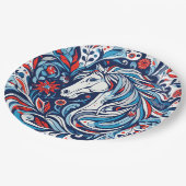 Paardenontwerp Papieren Bordje (Gekanteld)