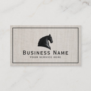 Paardenpaardenpaardje Logo Elegant Linen Visitekaartje