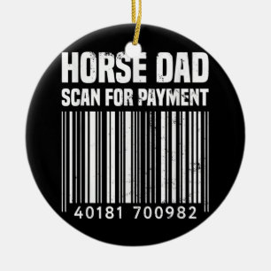 Paardenpap scannen naar betaling Paardenpaus Paard Keramisch Ornament