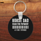 Paardenpap scannen naar betalingsbalkCode Vaderdag Sleutelhanger (Voorkant)