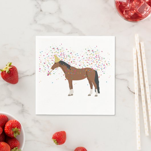 Paardenparkdieren met een partij servet (Insitu)