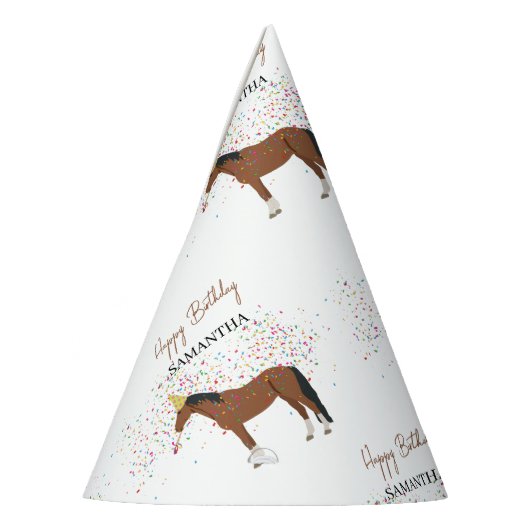 Paardenpartende landbouwhuisdieren Aangepaste naam Feesthoedjes (Links)