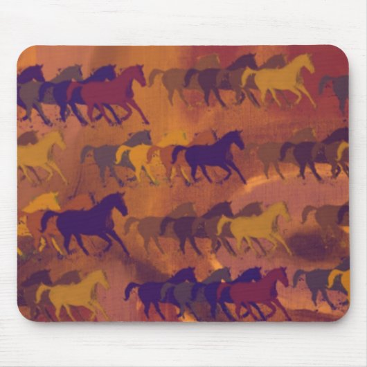 paardenpatroon boerderij muismat (Voorkant)