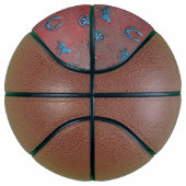 Paardenpatroon (rood, wit en blauw) basketbal (Rechts)