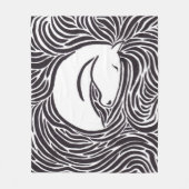 Paardenpenseel Fleece Deken (Voorkant)