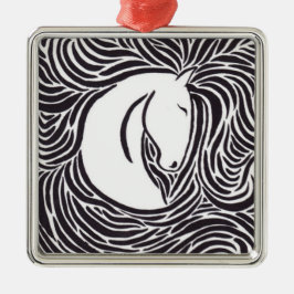 Paardenpenseel Metalen Ornament