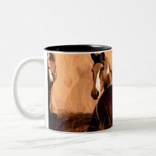 Paardenpitten Tweekleurige Koffiemok