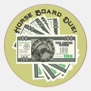 Paardenplank te wijten aan paard $ ronde sticker