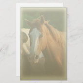 Paardenportret briefpapier (Voorkant / Achterkant)