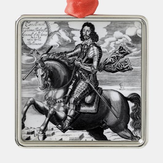 Paardenportret Metalen Ornament (Voorkant)