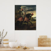 Paardenportret van Charles V Poster (Keuken)