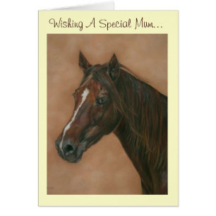 paardenportret van kastanjebruin paard