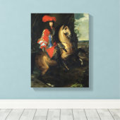Paardenportret van Louis XIV Canvas Afdruk (Insitu (Houten vloer))