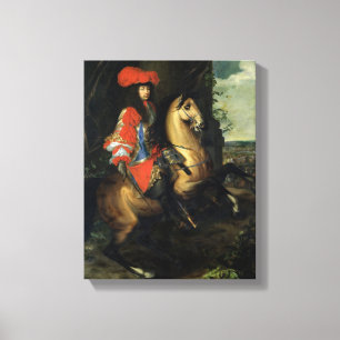 Paardenportret van Louis XIV Canvas Afdruk