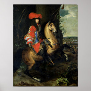Paardenportret van Louis XIV Poster