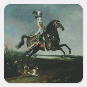 Paardenportret van Marie-Antoinette Vierkante Sticker