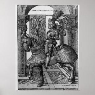 Paardenportret van Maximilian I c.1508 Poster