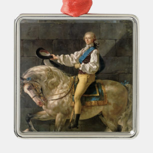 Paardenportret van Stanislas Kostka Metalen Ornament