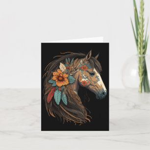 Paardenportret Western Cowgirl Horsebac Kaart