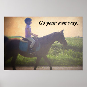 PaardenPoster "Ga je eigen weg" Poster