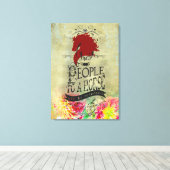 Paardenquote - omcirkeld Canvas (Insitu (Houten vloer))