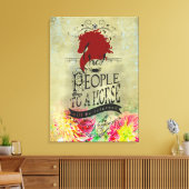 Paardenquote - omcirkeld Canvas Afdruk (Insitu (Woonkamer))