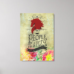 Paardenquote - omcirkeld Canvas Afdruk