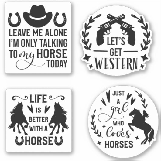 Paardenquote sticker bundel (Voorkant)