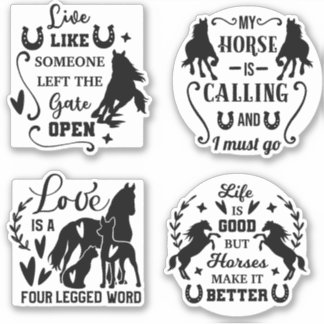 Paardenquote sticker bundel