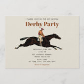 Paardenrace Derby Feest Paardensport Racing Verjaa Kaart (Voorkant)
