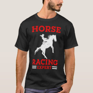 Paardenrace Expert Jockey Renner Derby Galop Voor T-shirt