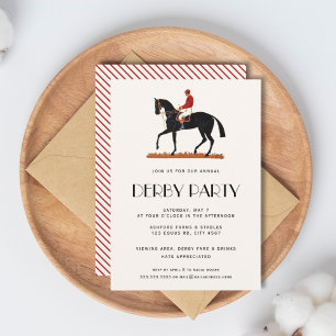 Paardenrace Jockey Derby Party Kaart