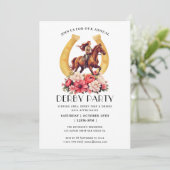 paardenrace jockey derby party uitnodiging (Staand voorkant)